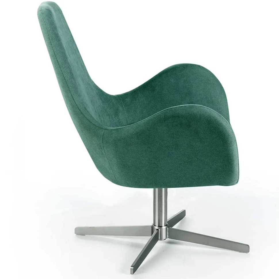 Drehbarer Retro Loungesessel in Türkis - Vitablo