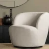 Drehsessel in Offwhite Webstoff - Alcarizora