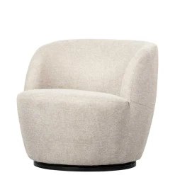 Drehsessel in Offwhite Webstoff - Alcarizora