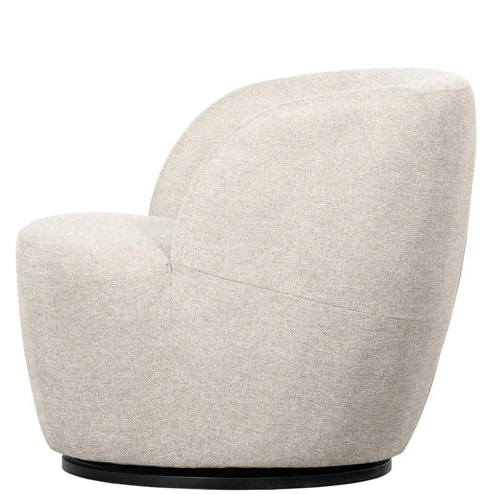 Drehsessel in Offwhite Webstoff - Alcarizora