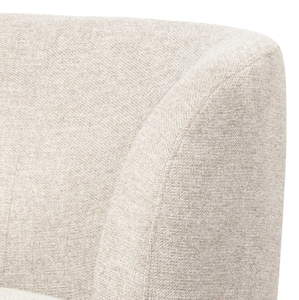 Drehsessel in Offwhite Webstoff - Alcarizora