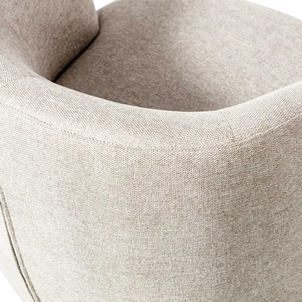 Drehsessel in Offwhite Webstoff - Alcarizora