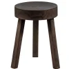 Dreibein Hocker in Dunkelbraun - Abelynta (2er Set)