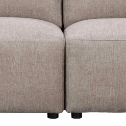 Dreier Sofa aus Webstoff in Beige - Adamantia