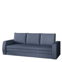 Dreisitzer Ausziehsofa in Jeansblau Samt - Adrerra