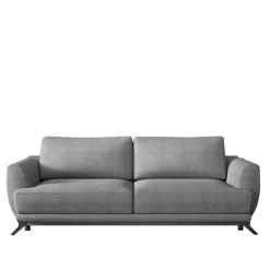 Dreisitzer Bettcouch in Grau Stoffbezug - Girovi