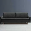 Dreisitzer Bettcouch in Schwarz mit Eiche - Bornholma