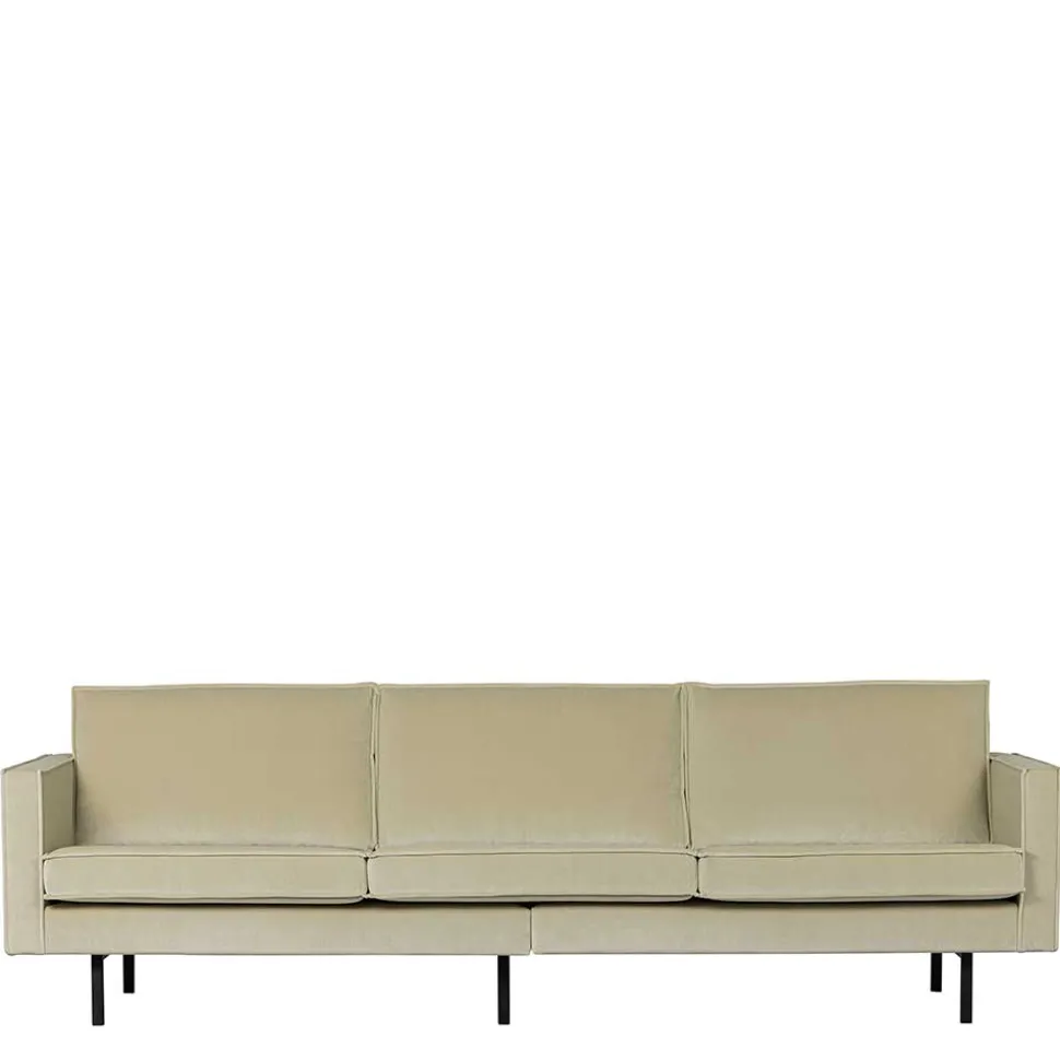 Dreisitzer Couch in Graugrün Samtbezug - Vontada
