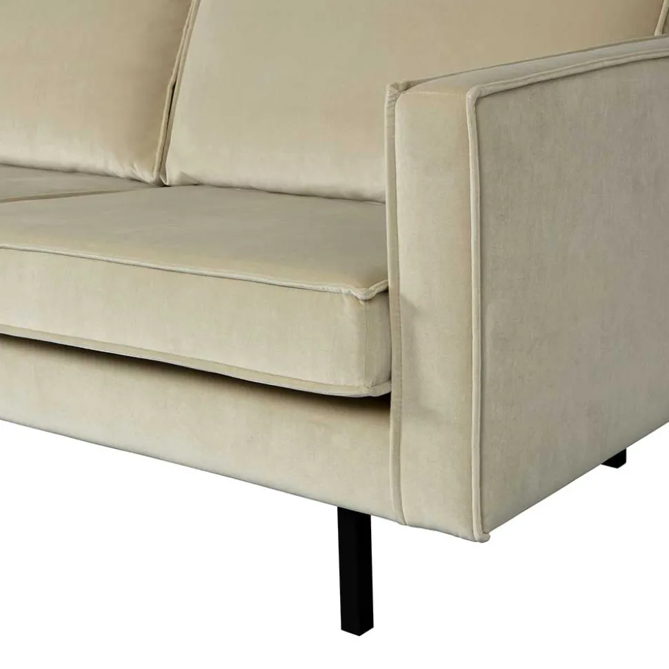Dreisitzer Couch in Graugrün Samtbezug - Vontada