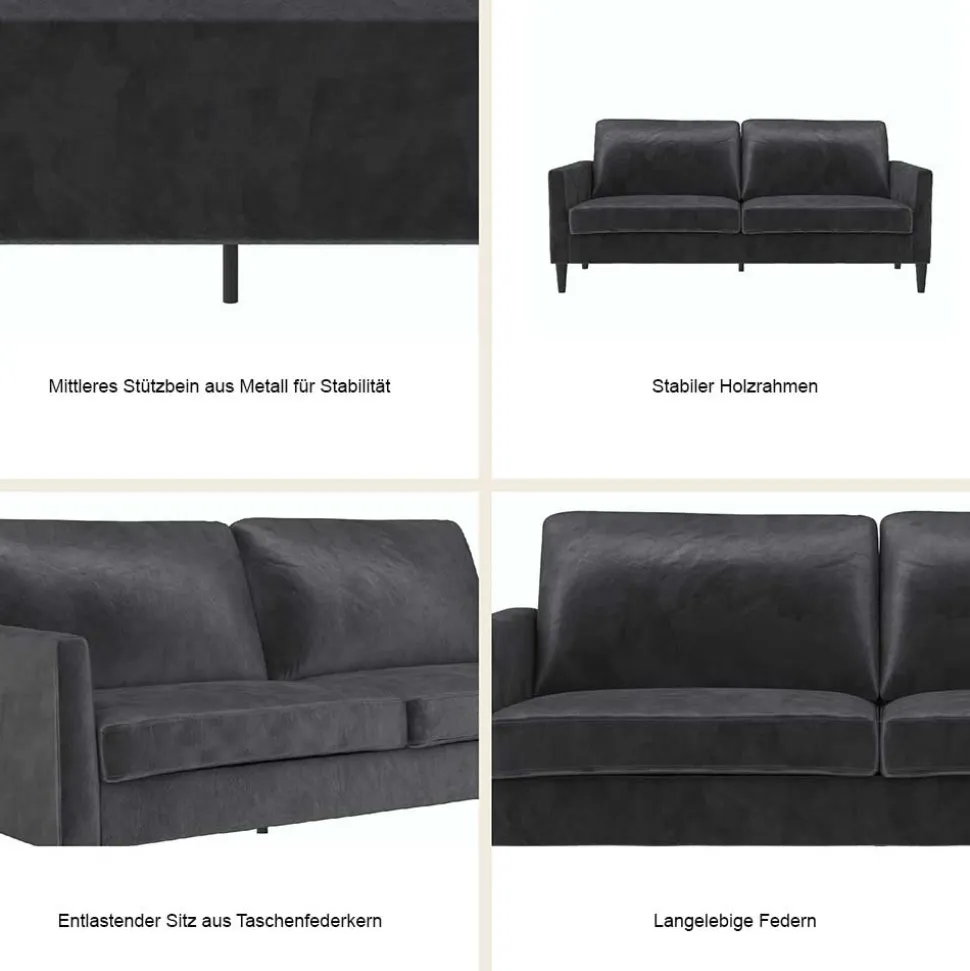 Dreisitzer Couch mit Taschenfederkern - Mailown