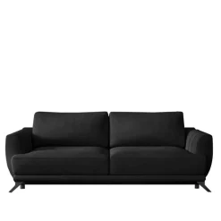 Dreisitzer Klappsofa in Dunkelgrau Samt - Palma