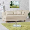 Dreisitzer Polsterliege in Beige mit Buche - Salverna