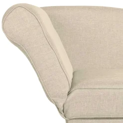 Dreisitzer Polsterliege in Beige mit Buche - Salverna
