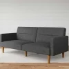 Dreisitzer Schlafsofa in Grau und Holz Natur - Maragas