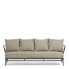 Dreisitzer Sofa mit Stahlgestell Schwarz - Emjan