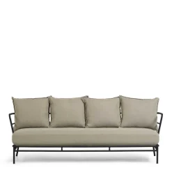 Dreisitzer Sofa mit Stahlgestell Schwarz - Emjan