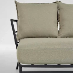Dreisitzer Sofa mit Stahlgestell Schwarz - Emjan