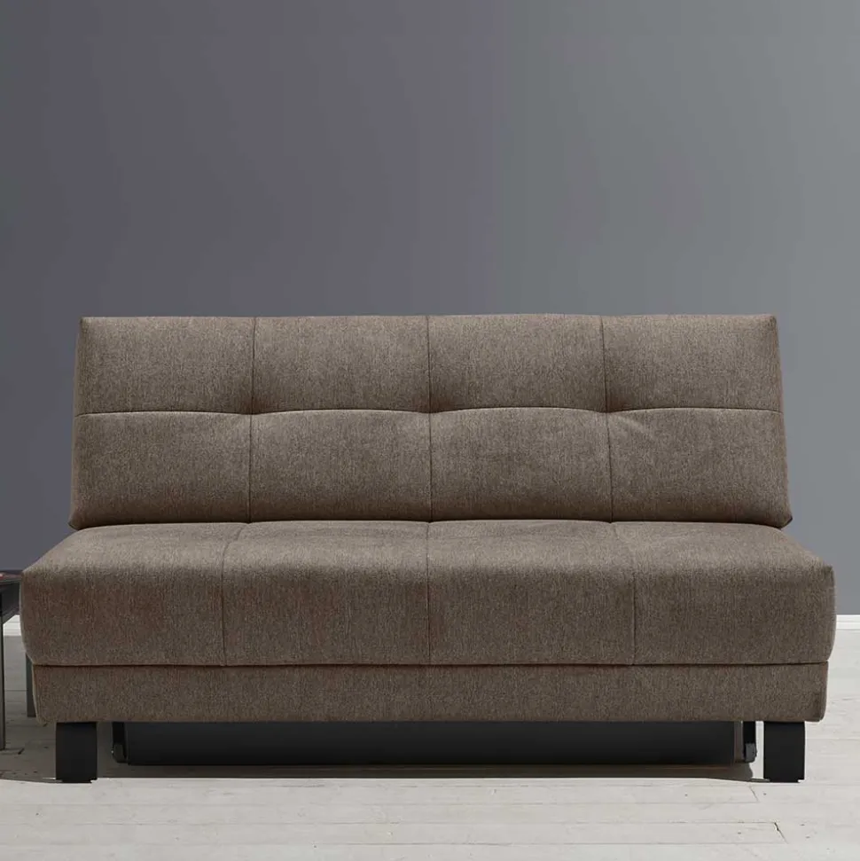 Dunkelbraune Faltcouch mit Bettkasten - Cornello