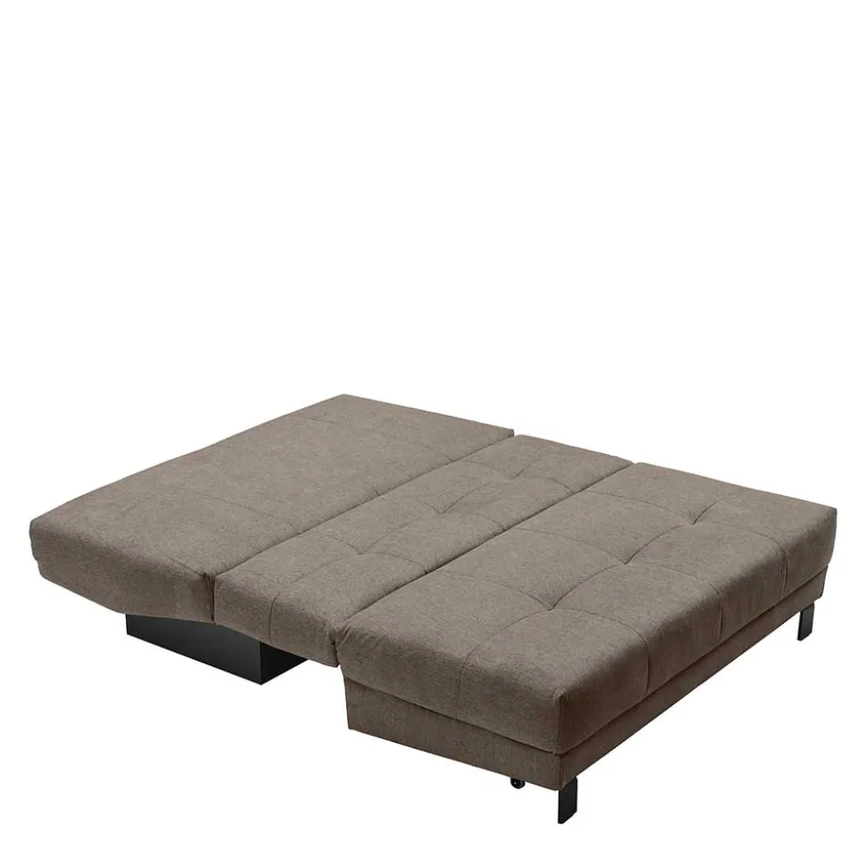 Dunkelbraune Faltcouch mit Bettkasten - Cornello