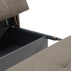 Dunkelbraune Faltcouch mit Bettkasten - Cornello