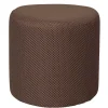 Dunkelbrauner Hocker aus Meshgewebe - Ozaba (2er Set)