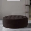 Dunkelbrauner Sitzhocker mit 28 cm Höhe - Anroca