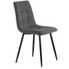 Dunkelgraue Polsterstühle modern - Lora (4er Set)