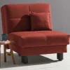 Dunkelroter Sessel mit Bettfunktion - Vionory
