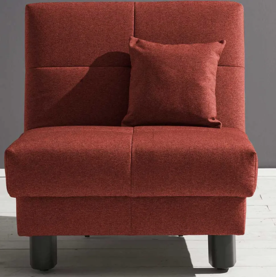 Dunkelroter Sessel mit Bettfunktion - Vionory