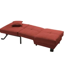 Dunkelroter Sessel mit Bettfunktion - Vionory