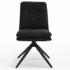 Dunkler Polsterstuhl in Anthrazit Boucle - Queen (2er Set)