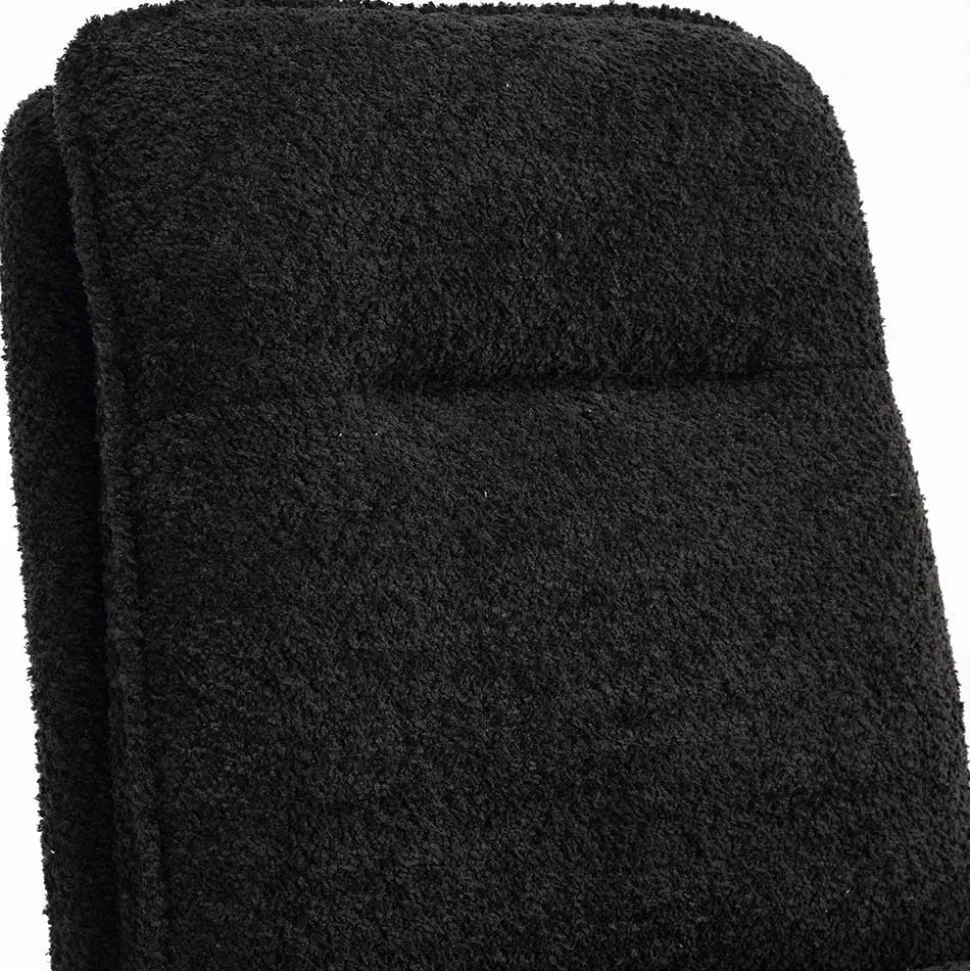 Dunkler Polsterstuhl in Anthrazit Boucle - Queen (2er Set)