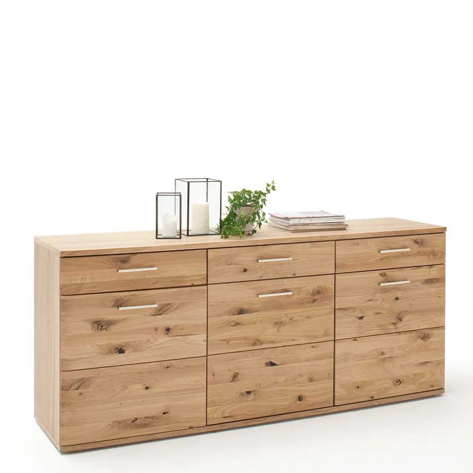 Echtholz Sideboard in Eiche Bianco - Crokas