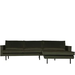 Eckcouch in Dunkelgrün Velvet - Mapel