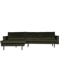 Eckcouch in Dunkelgrün Velvet - Mapel