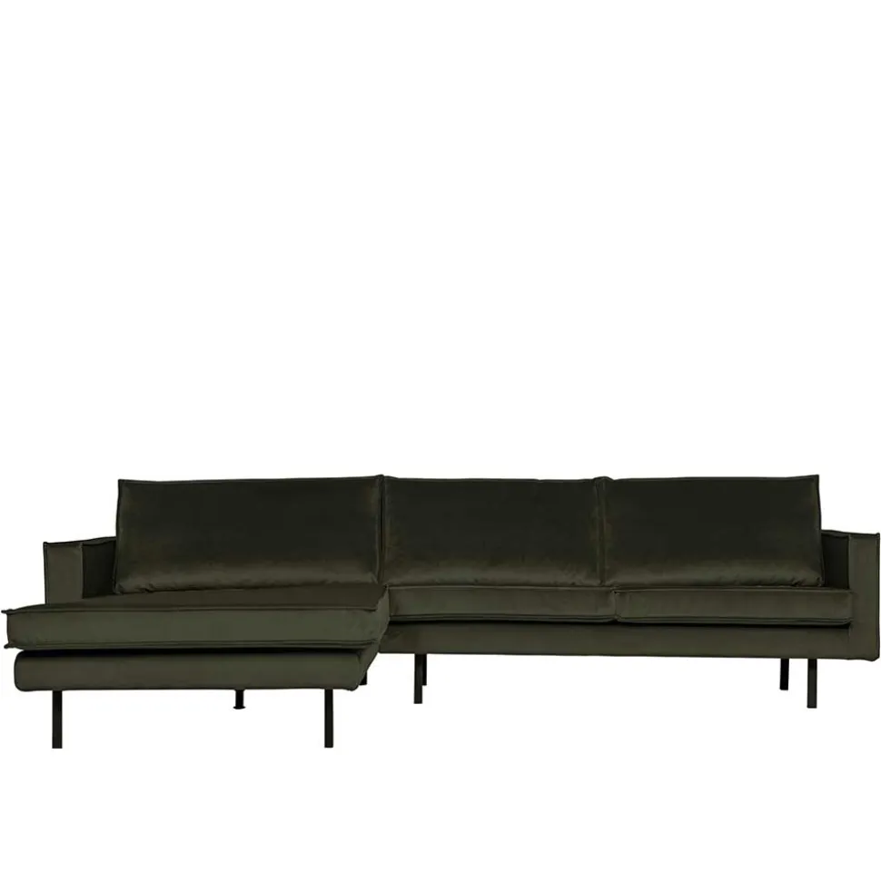 Eckcouch in Dunkelgrün Velvet - Mapel