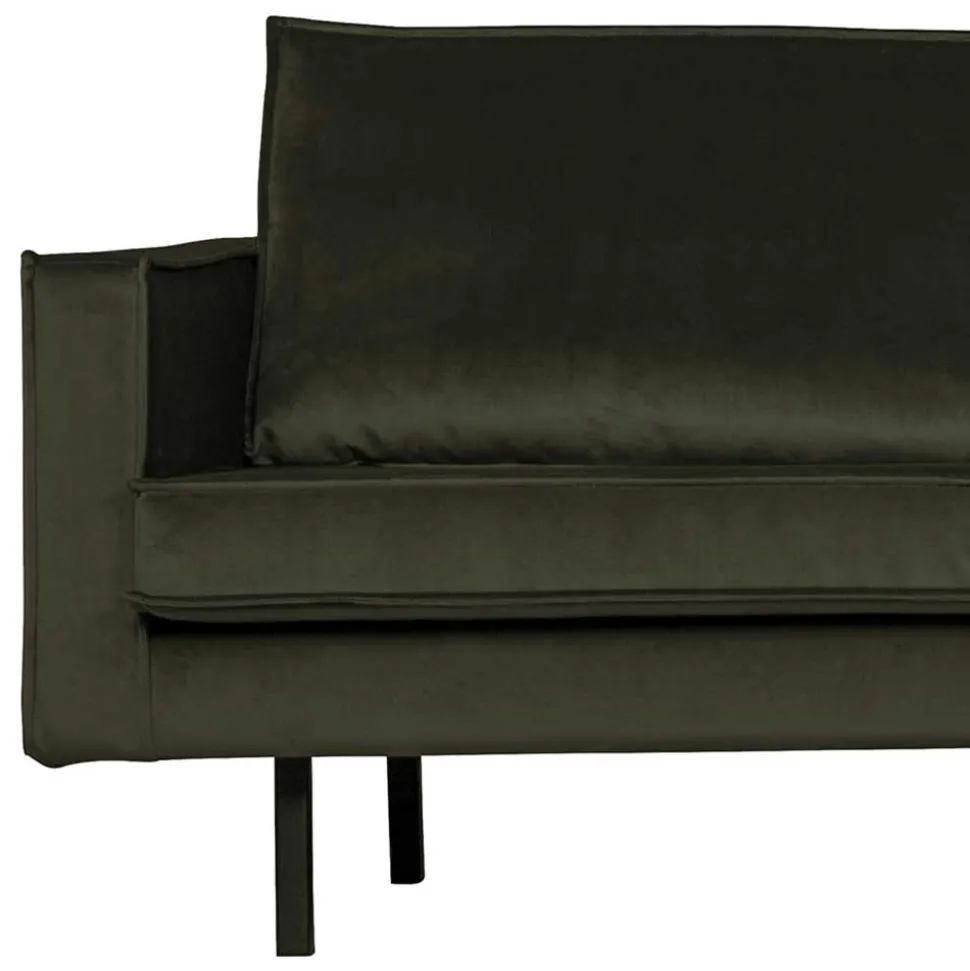 Eckcouch in Dunkelgrün Velvet - Mapel