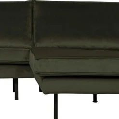 Eckcouch in Dunkelgrün Velvet - Mapel
