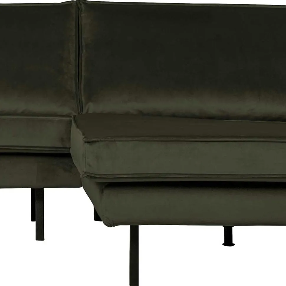 Eckcouch in Dunkelgrün Velvet - Mapel
