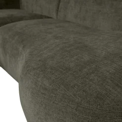 Eckcouch in Graugrün Webstoff - Grover