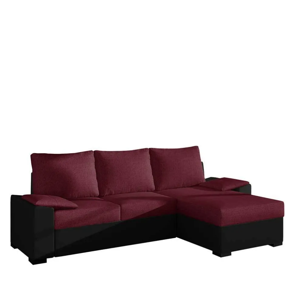 Eckcouch in Magenta und Schwarz - Piratro