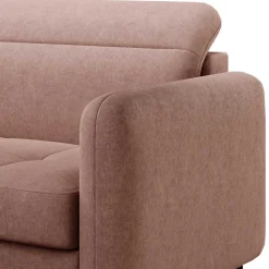 Eckcouch Schlafsofa in Altrosa - Drujano