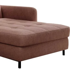 Eckcouch Schlafsofa in Altrosa - Drujano