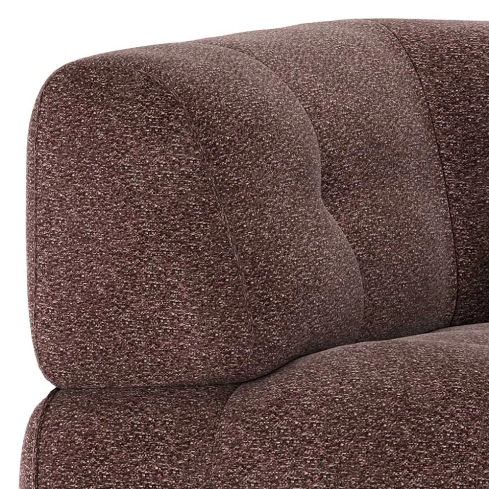 Eckelement mit Strukturstoff-Bezug in Mauve - Manilo