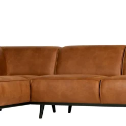 Eckgarnitur Ledercouch in Cognac - Liano