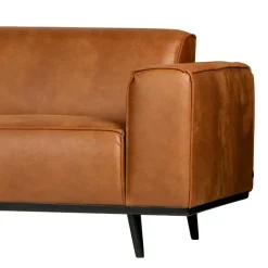 Eckgarnitur Ledercouch in Cognac - Liano