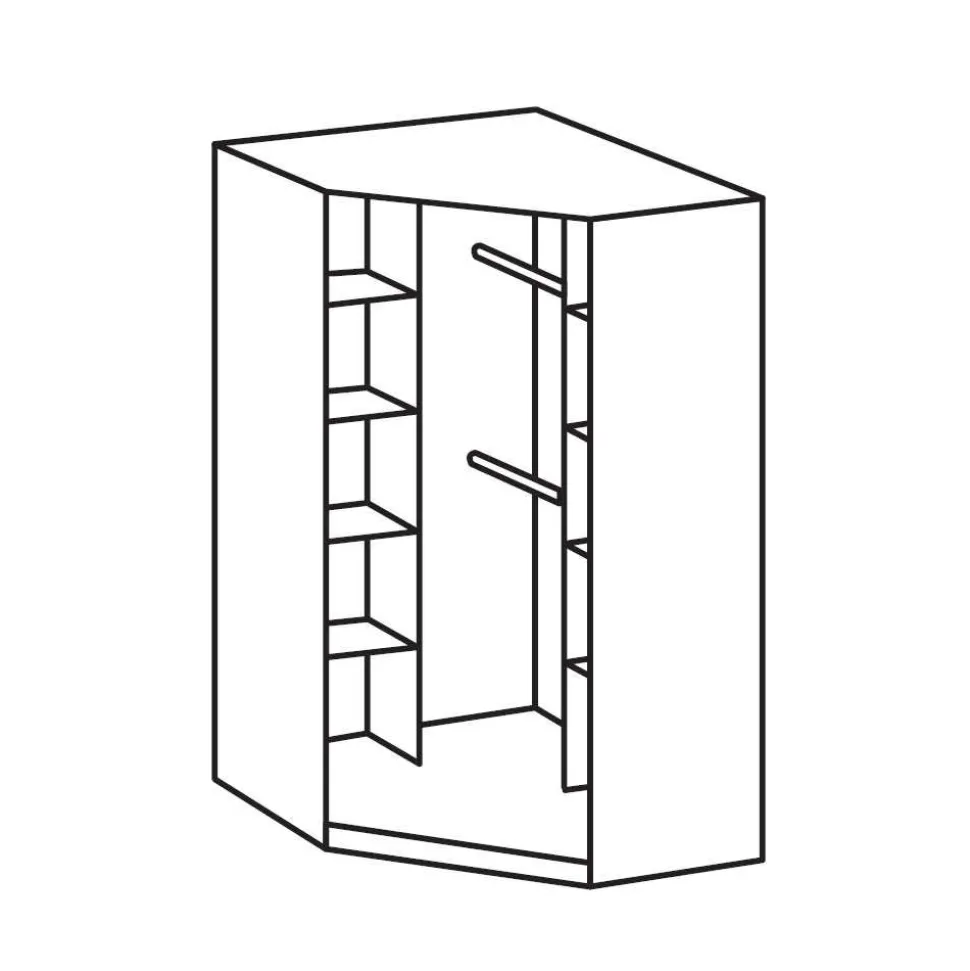 Eckschrank Mellevos in Weiß