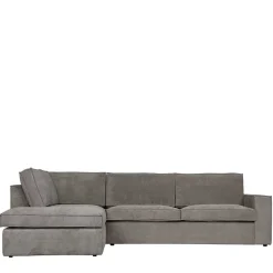 Ecksofa Hope aus Cord-Webstoff und Massivholz