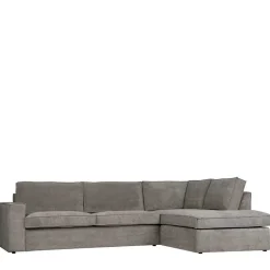 Ecksofa Hope aus Cord-Webstoff und Massivholz