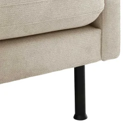 Ecksofa in Beige mit Schwarz - Roco